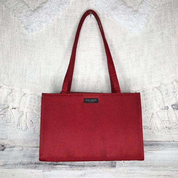kate spade Handbags - Kate Spade 90s Retro Nylon Red Sam Box Bag Purse